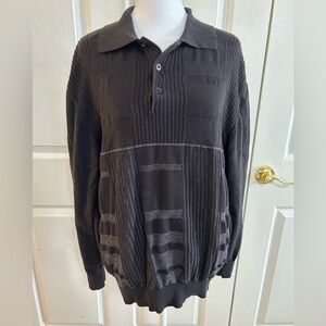 System Men’s Collection black and gray sweater, Medium